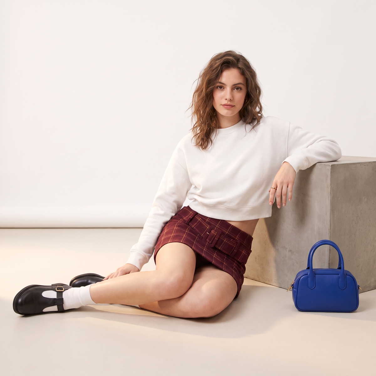 Rosvara rode geruite mini-rok