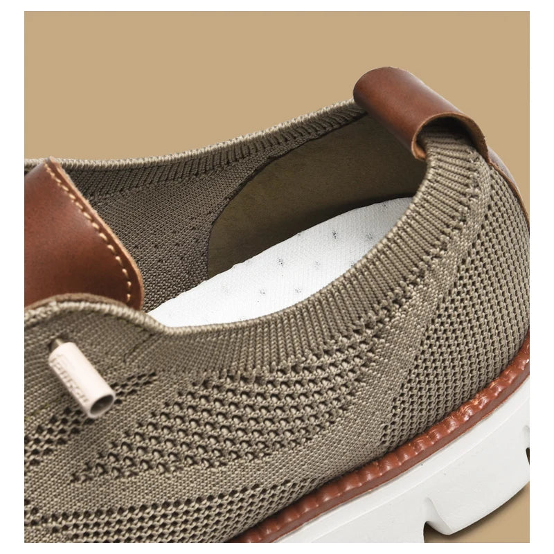 Men’s Knit Oxford-Style Mesh Sneaker