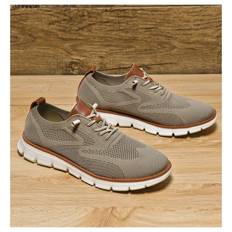 Men’s Knit Oxford-Style Mesh Sneaker
