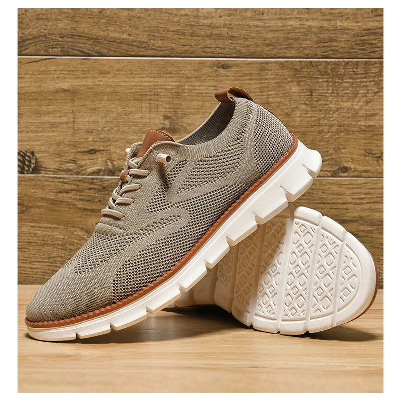 Men’s Knit Oxford-Style Mesh Sneaker