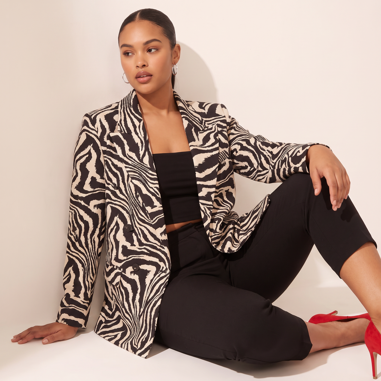 Ottilie Blazer met Zebraprint