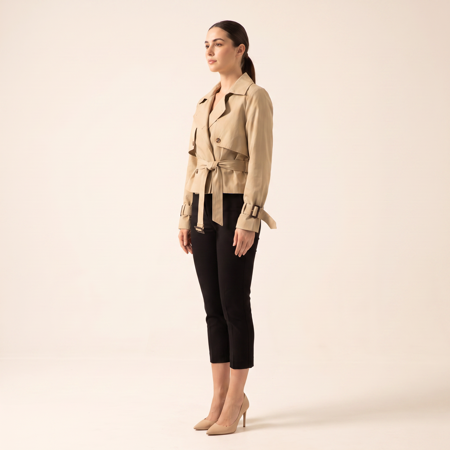 Delphine Kort Trenchjack met Tailleband