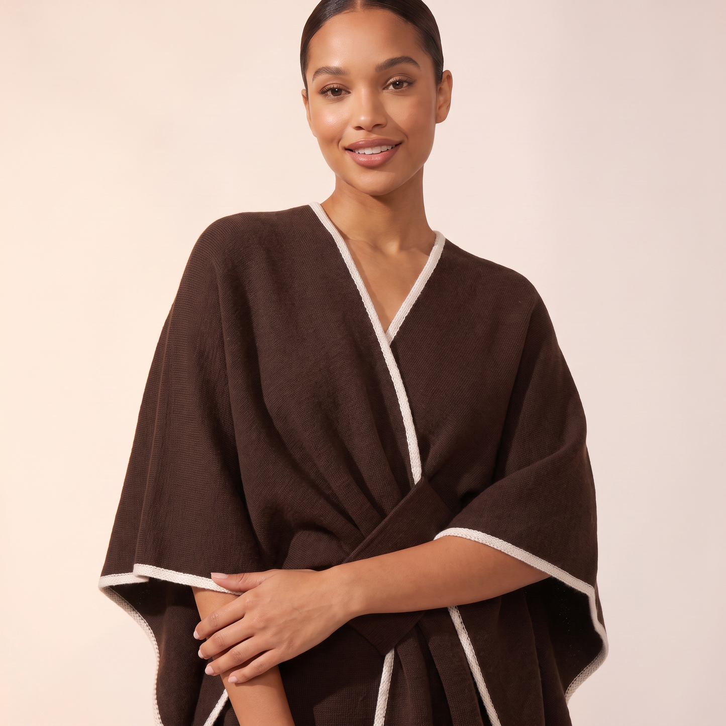Maelle Cape-omslagdoek met Contrasterende Rand