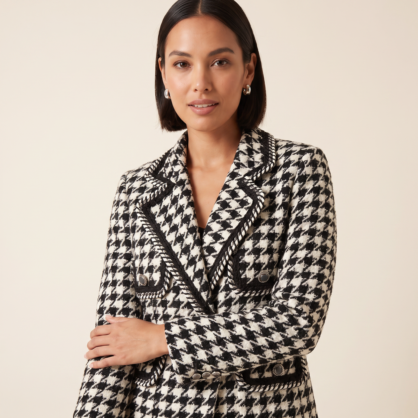 Vivienne Tweed Blazer met Pied-de-poule