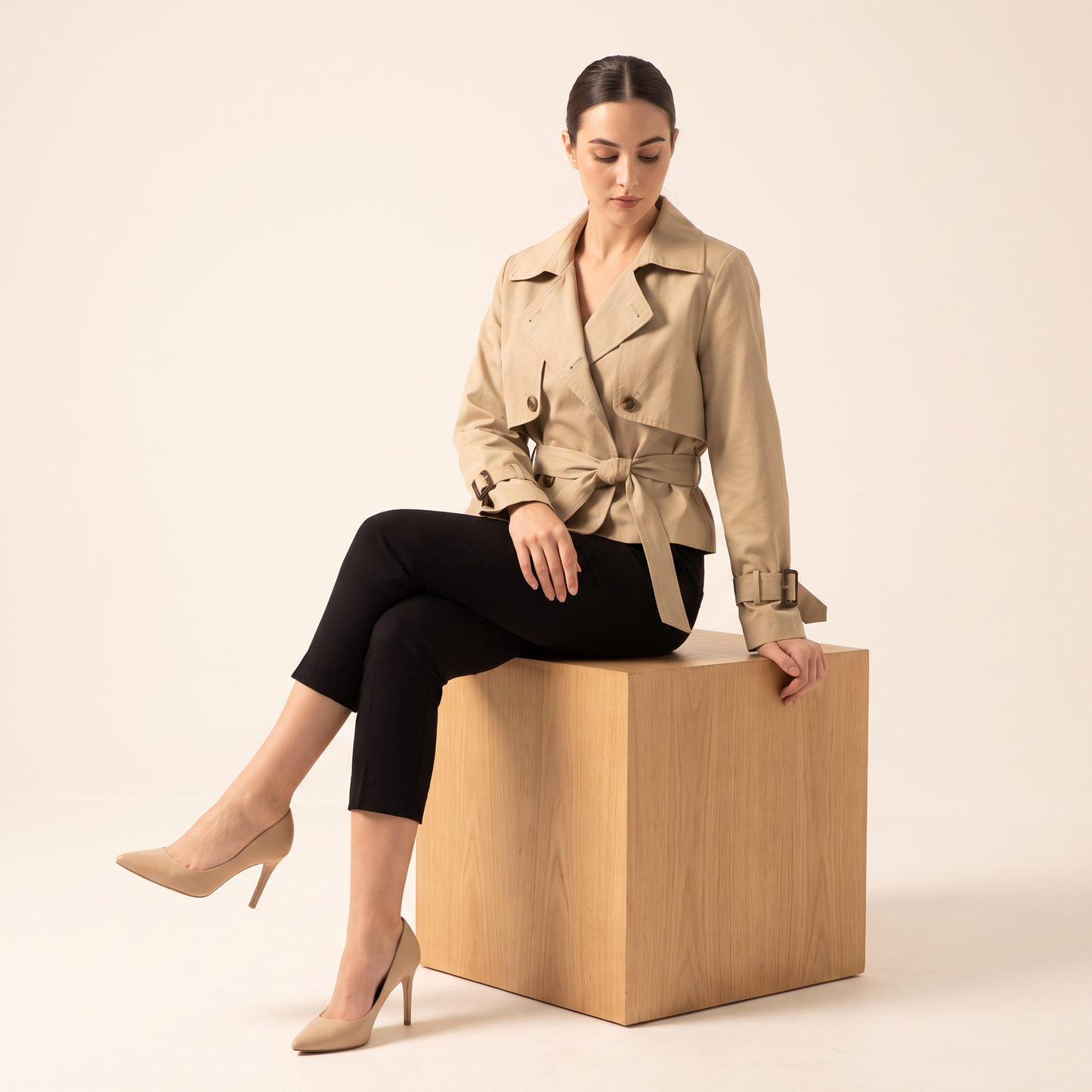 Delphine Kort Trenchjack met Tailleband