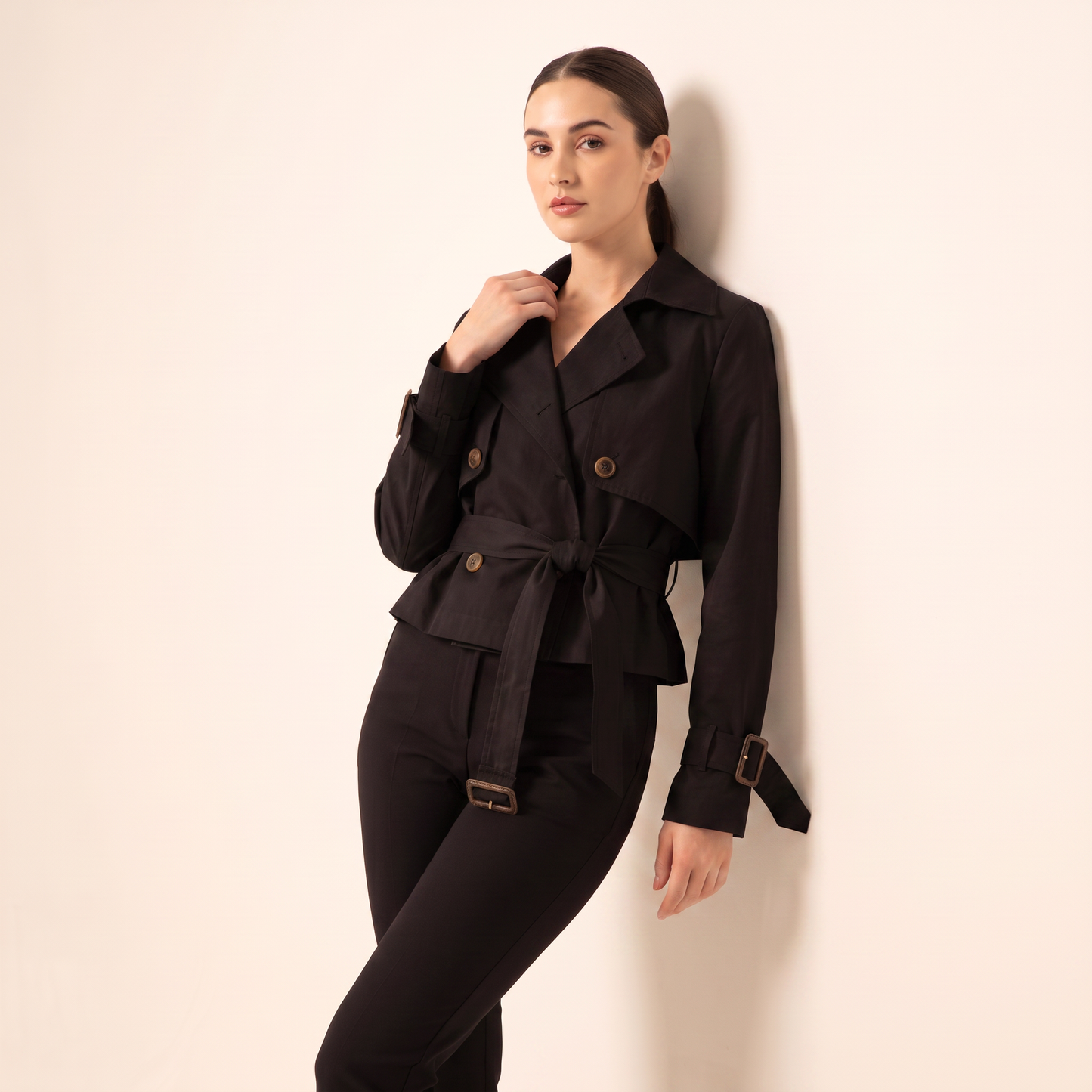 Delphine Kort Trenchjack met Tailleband