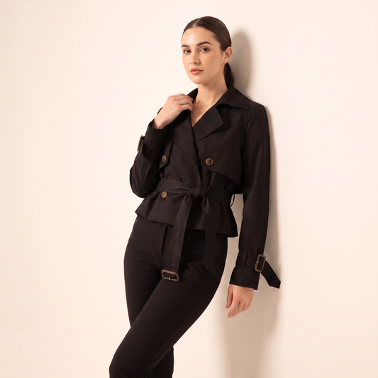 Delphine Kort Trenchjack met Tailleband