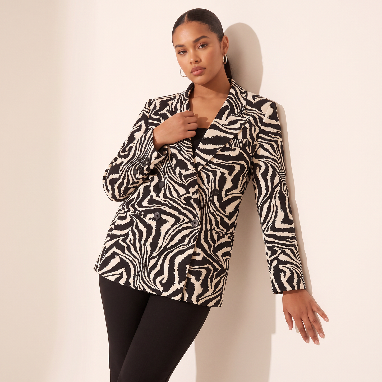 Ottilie Blazer met Zebraprint