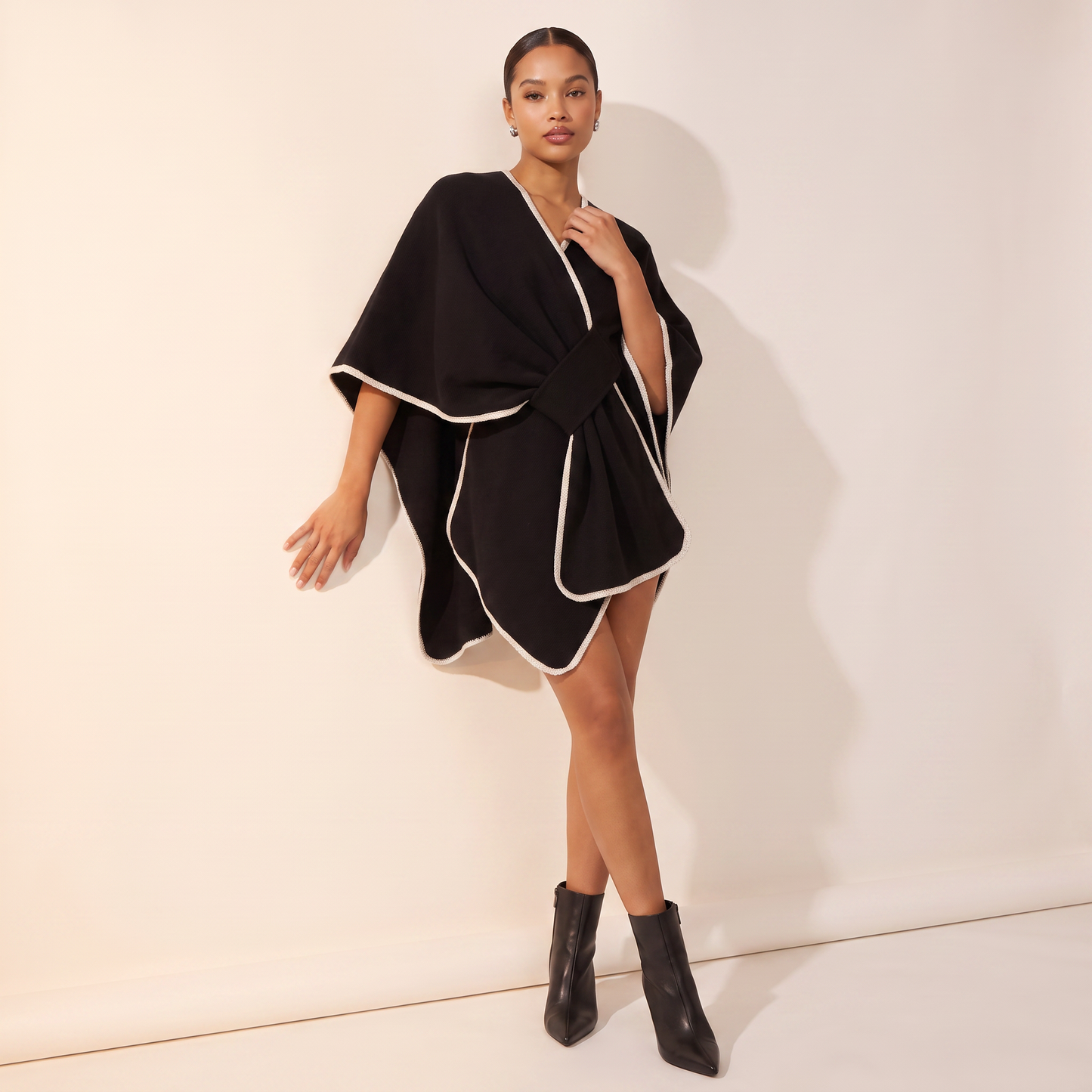 Maelle Cape-omslagdoek met Contrasterende Rand