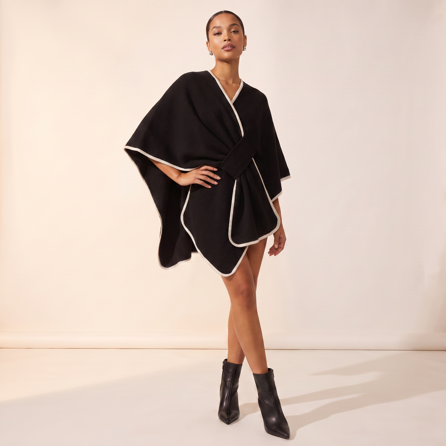 Maelle Cape-omslagdoek met Contrasterende Rand