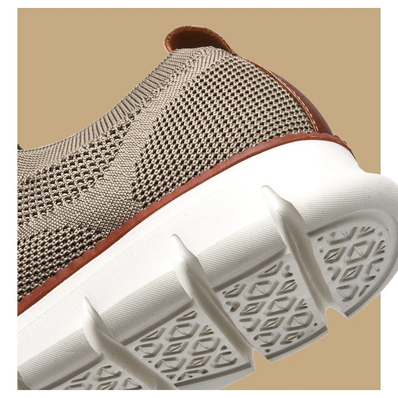Men’s Knit Oxford-Style Mesh Sneaker