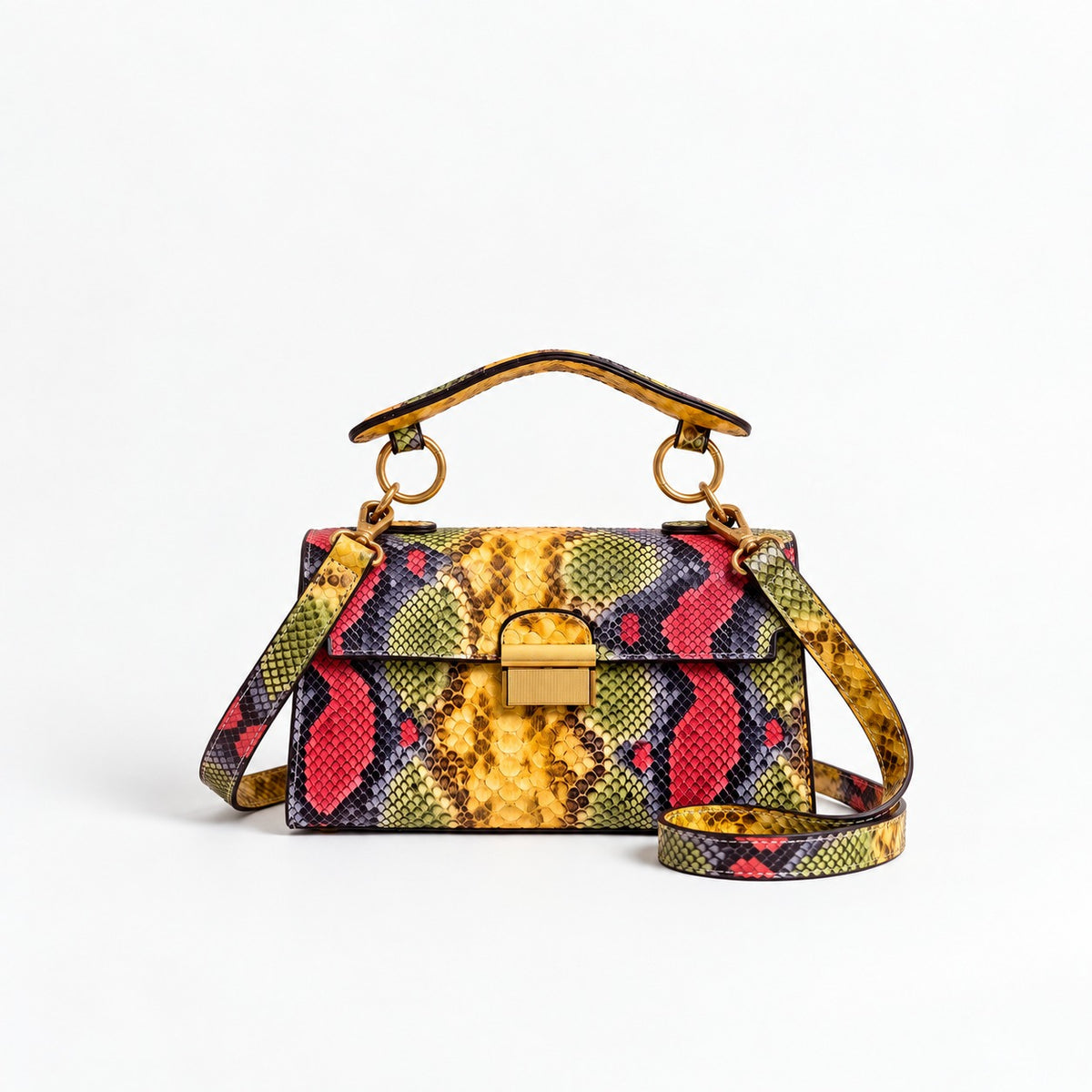 Solvaya crossbodytas met slangenprint
