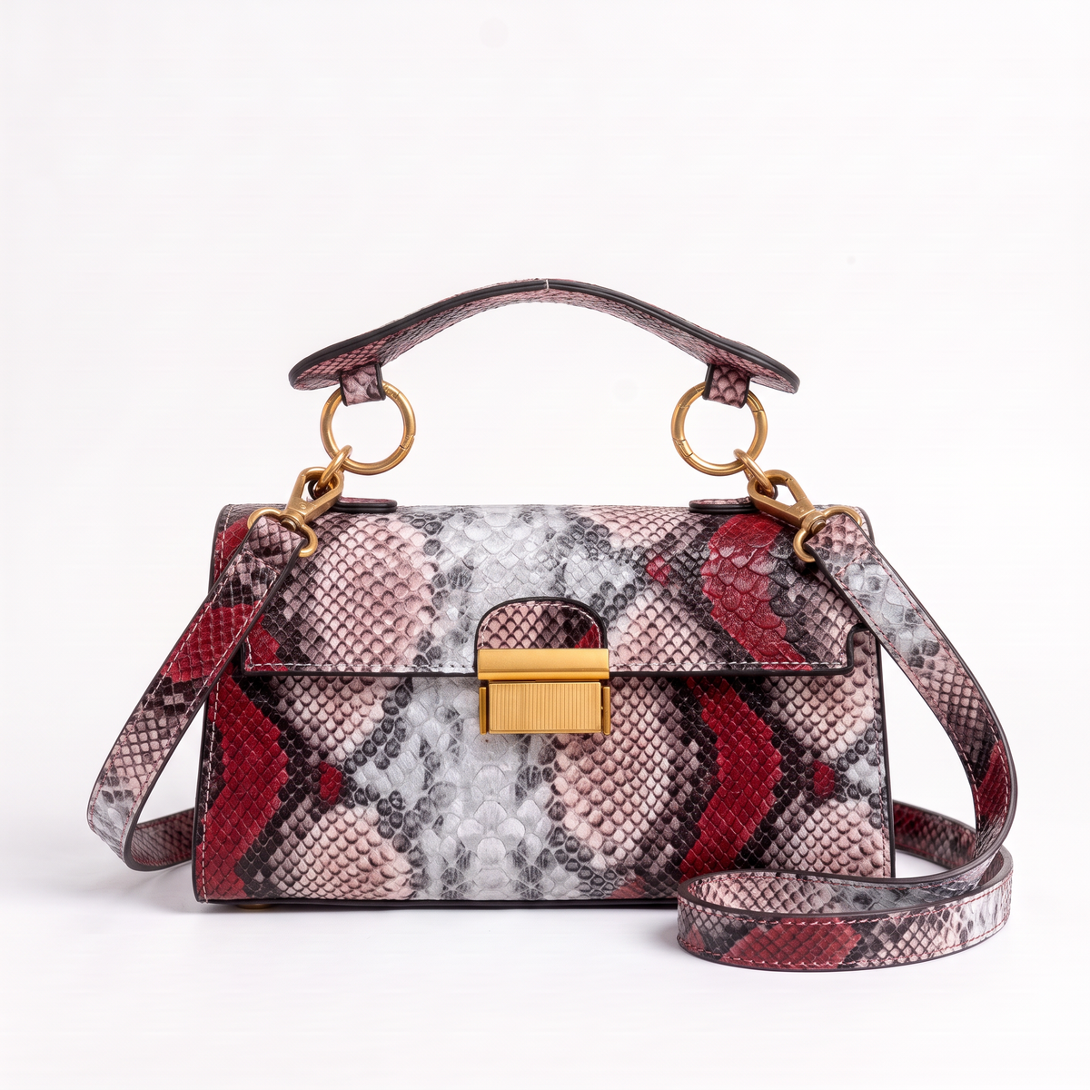 Solvaya crossbodytas met slangenprint