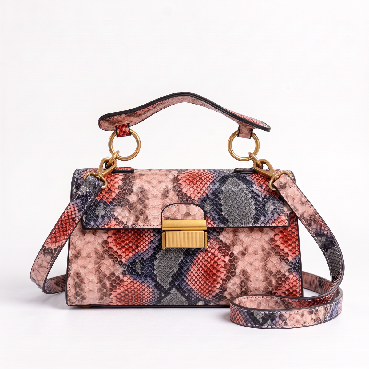 Solvaya crossbodytas met slangenprint