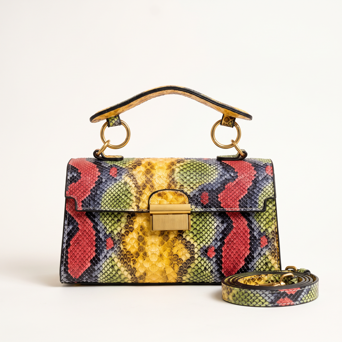 Solvaya crossbodytas met slangenprint