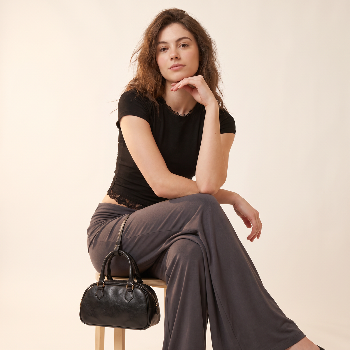 Soravie wijde broek met rokdetail