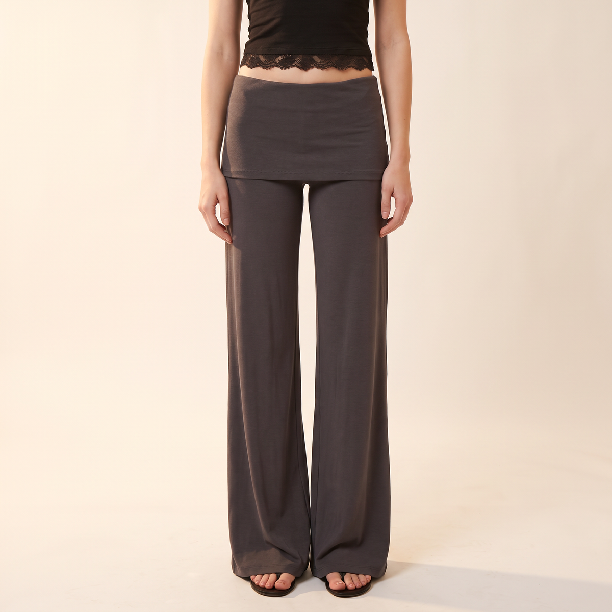 Soravie wijde broek met rokdetail