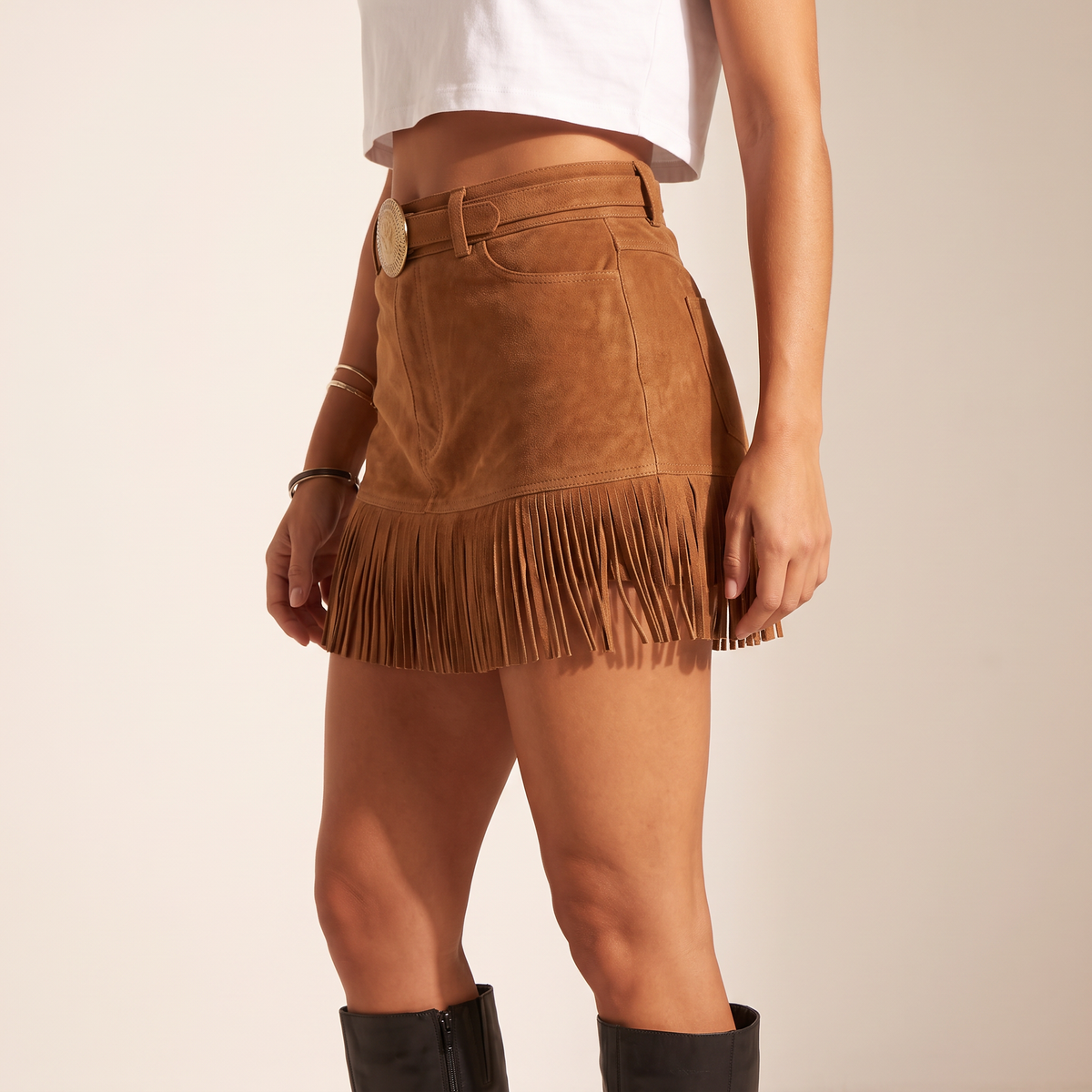 Sorina skort met franjes