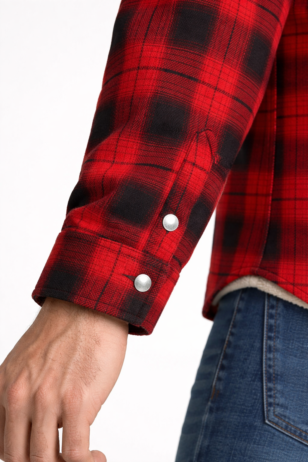Plaid Lined Button Shirt Jacket