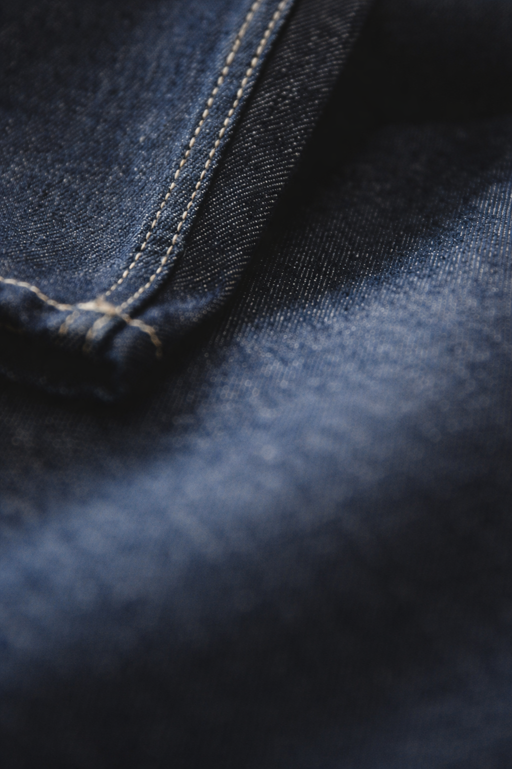 Indigo Pleated Relaxed Denim Pant