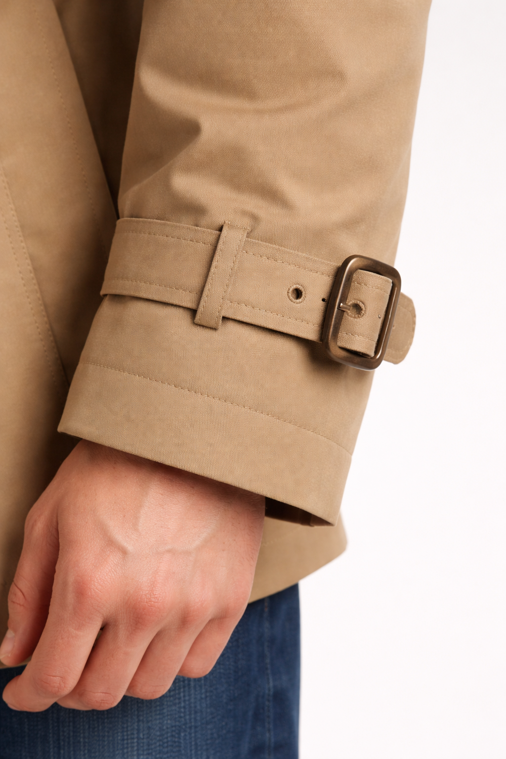 Men’s Long Belted Trench Style Coat