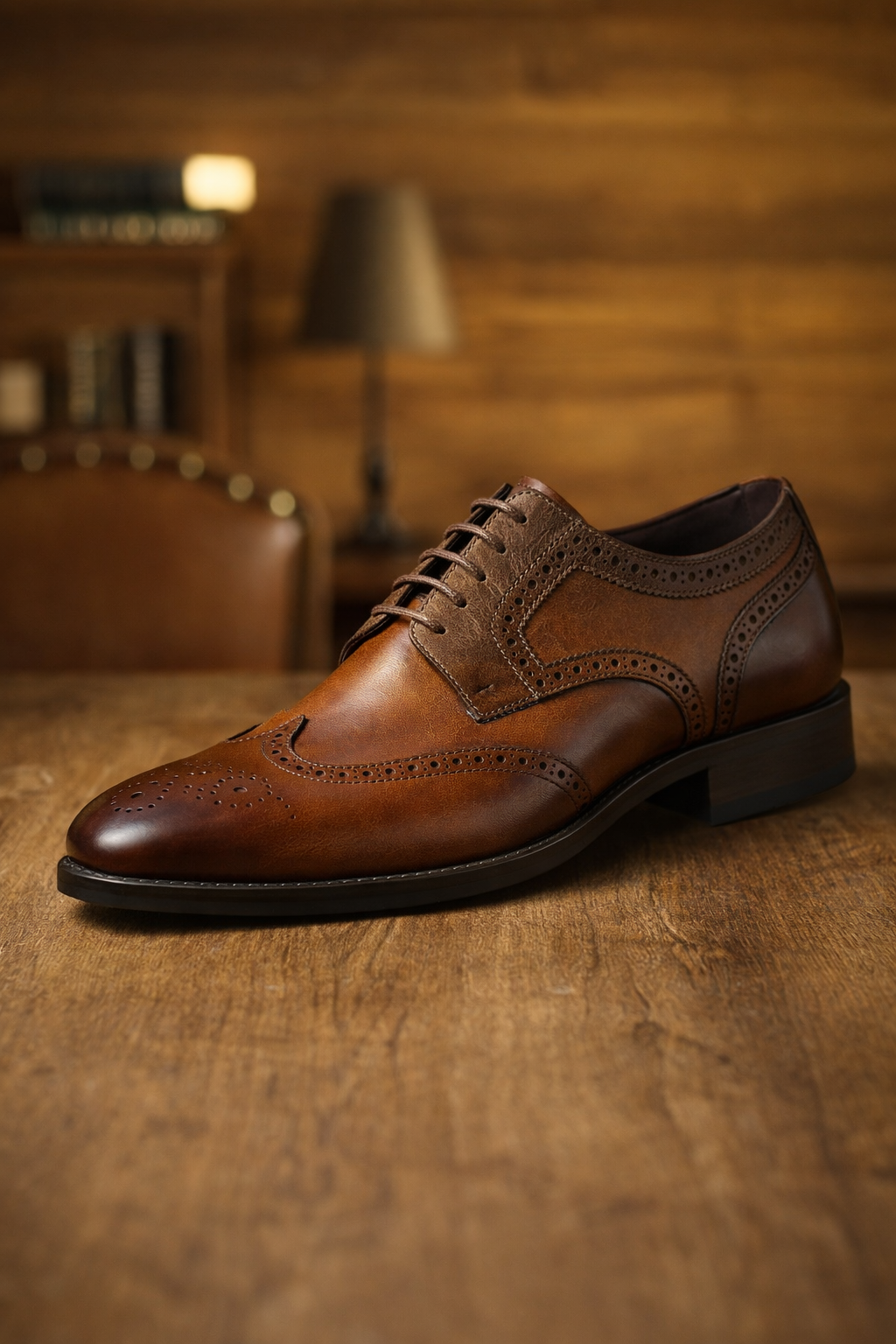 Heritage Wingtip Lace-Up Oxford Shoes