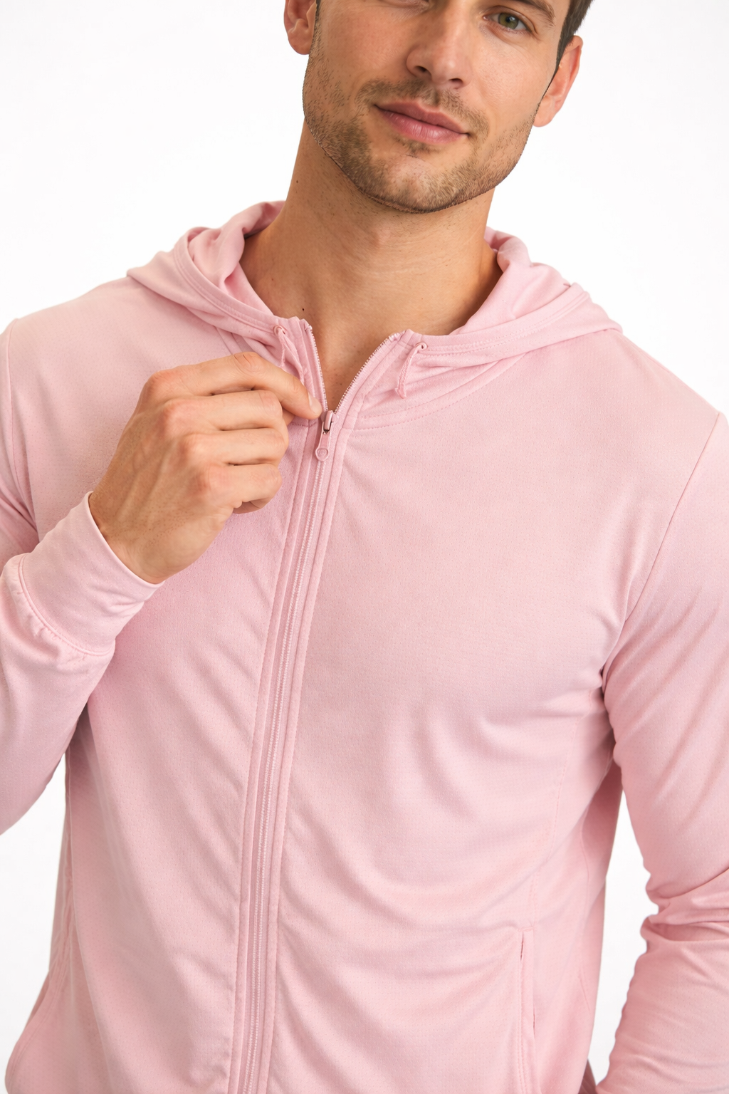 Men’s Zip Training Hoodie Top for Gym and Active Routines