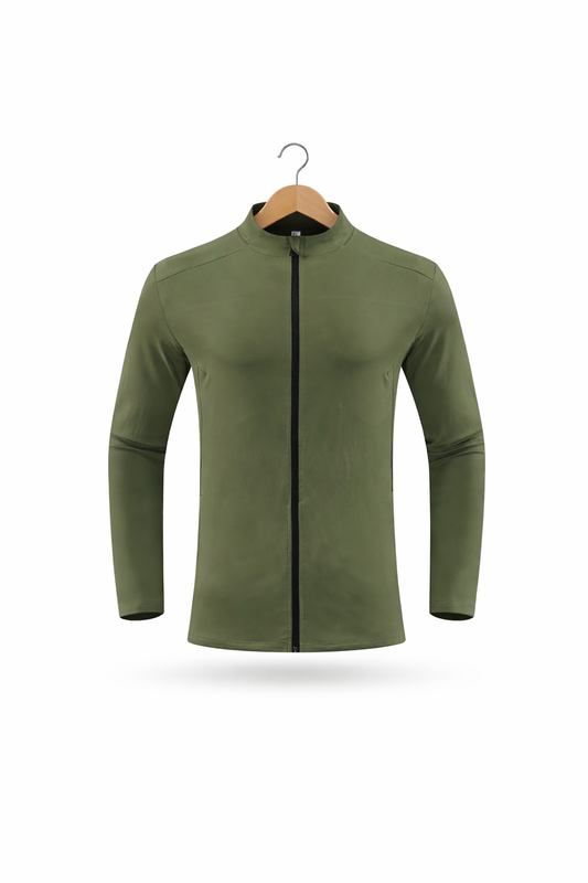 Men’s Stand Collar Zip Training Top for Gym