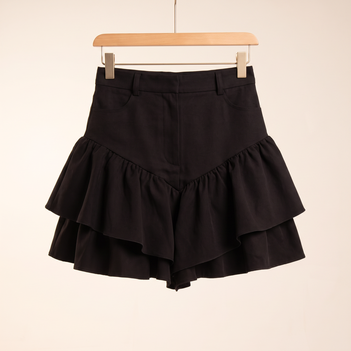 Valette mini-rok met gelaagde ruches