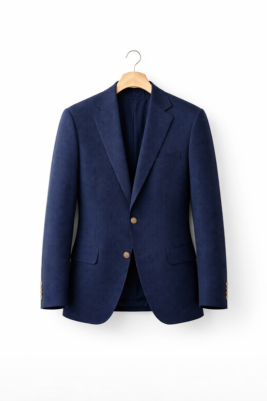 Men’s Textured Waffle Blazer Jacket