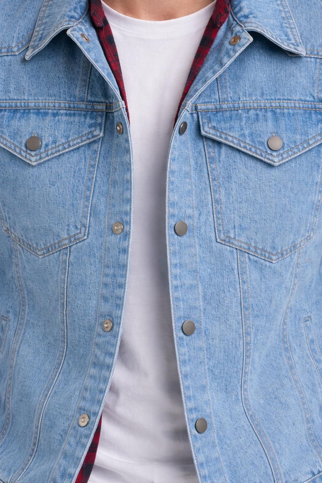 Men’s Button Front Lined Denim Jacket for Outdoor Wear