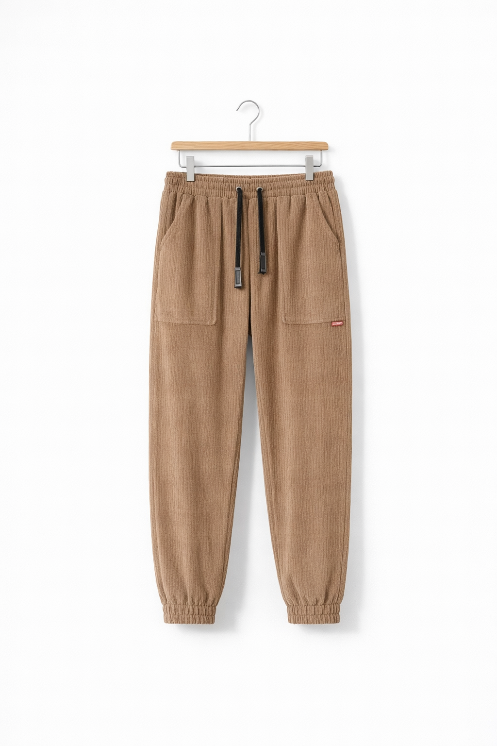 Rib Corduroy Drawstring Jogger Pants