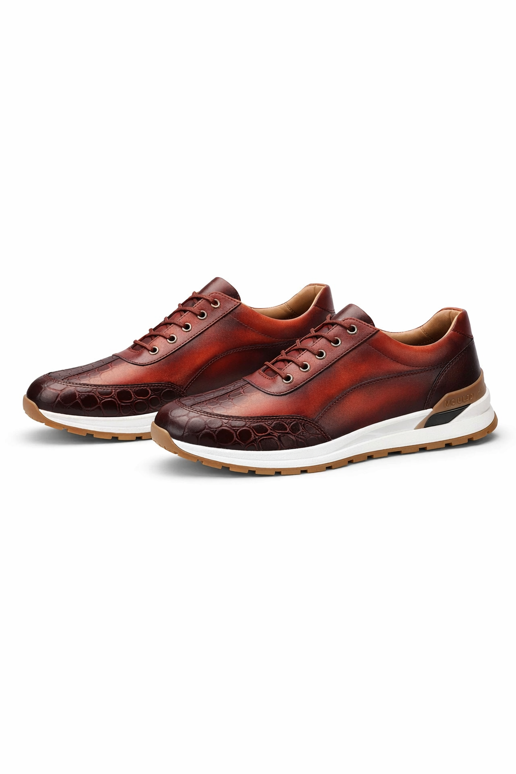 Croc Panel Hybrid Lace-Up Sneakers