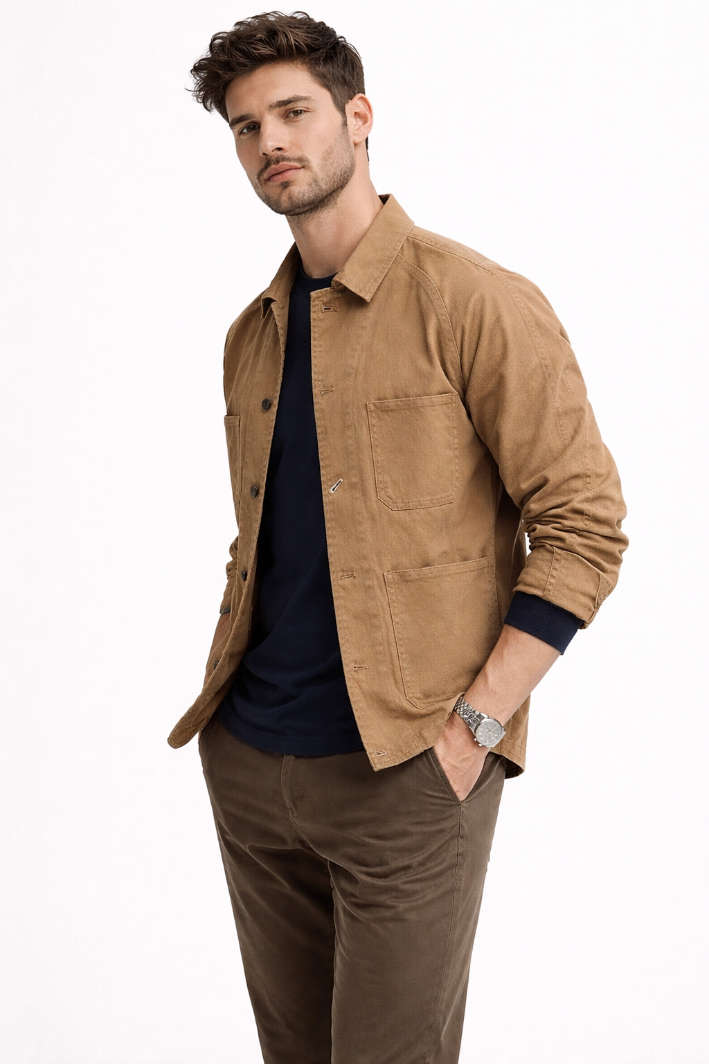The HarborLine Chambray Overshirt