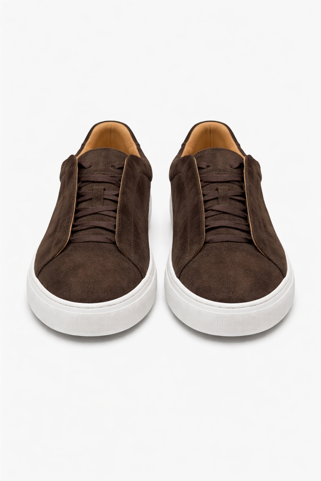 Suede Panel Low-Top Lace Sneakers