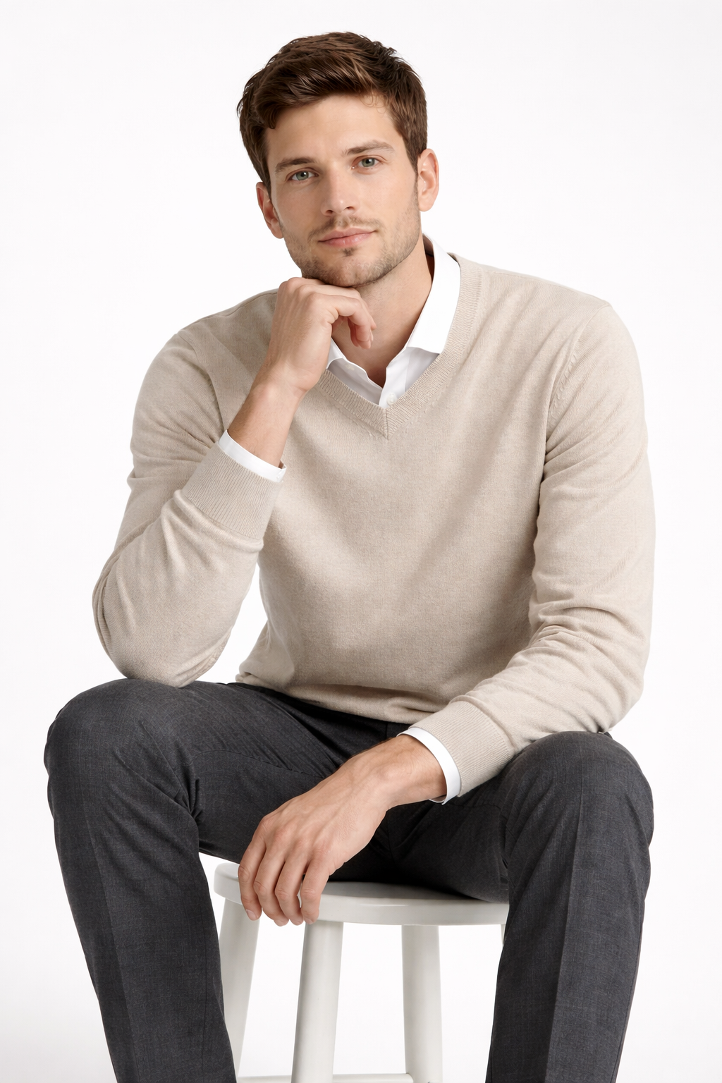 Men’s V-Neck Knit Shirt