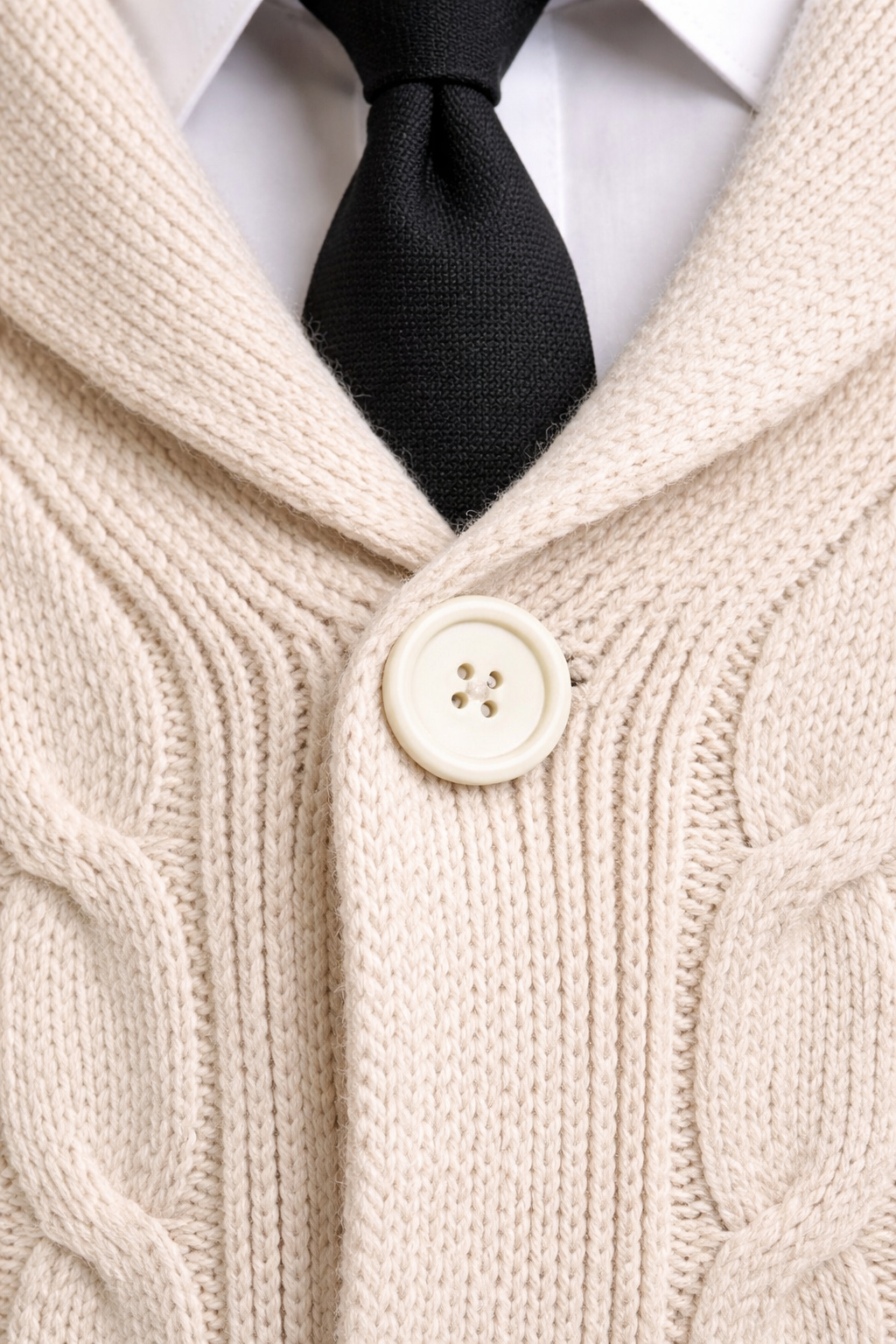 Men’s Cable Knit Button Cardigan