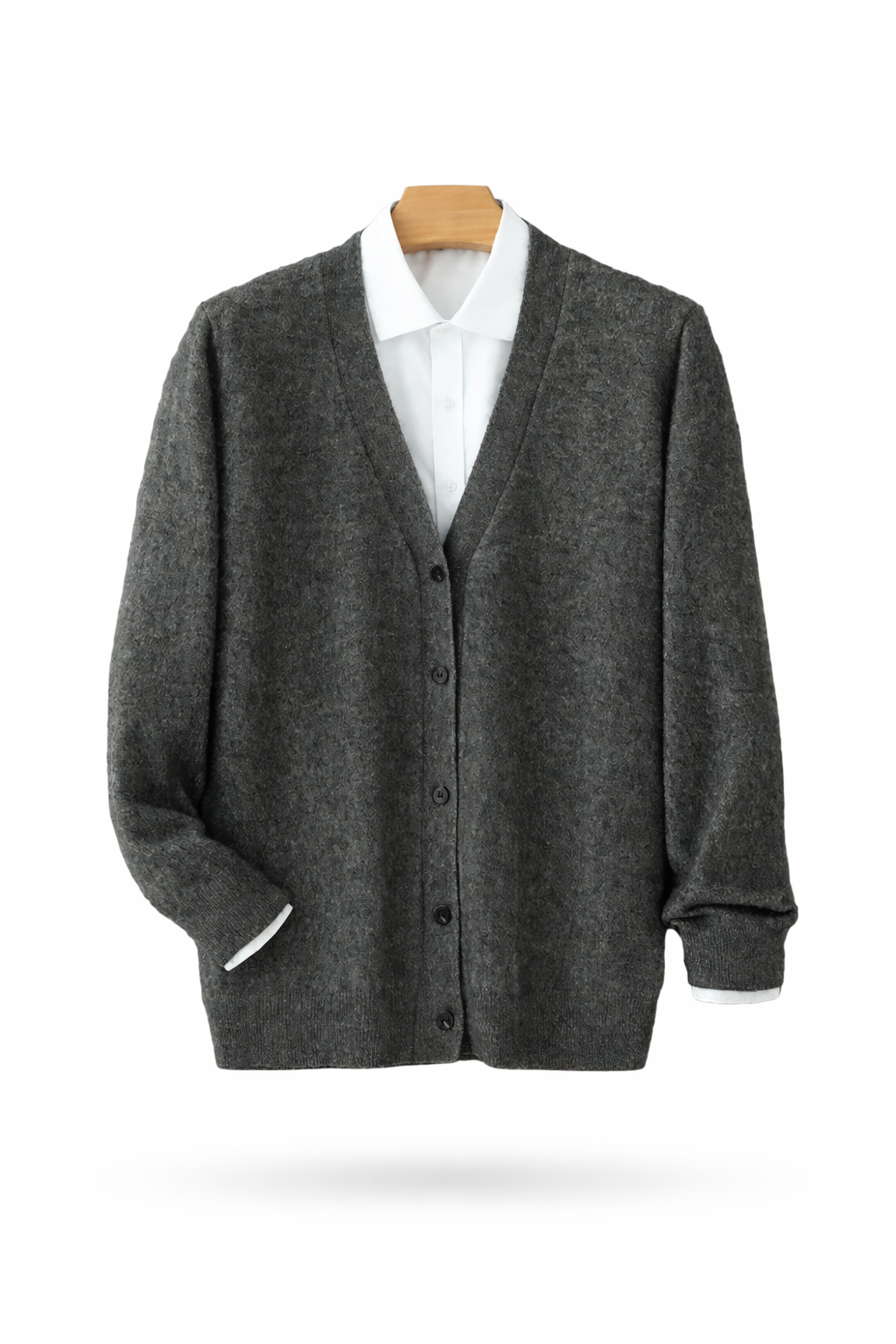 Men’s V Neck Knit Cardigan Sweater Button Front