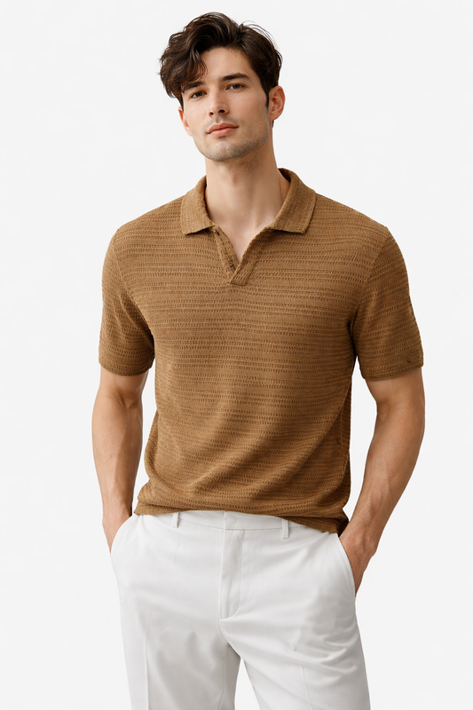 Sandbar Open-Weave Knit Polo