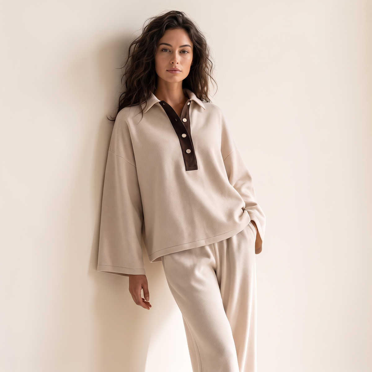 Zerina set met polotop en broek met wijde pijpen