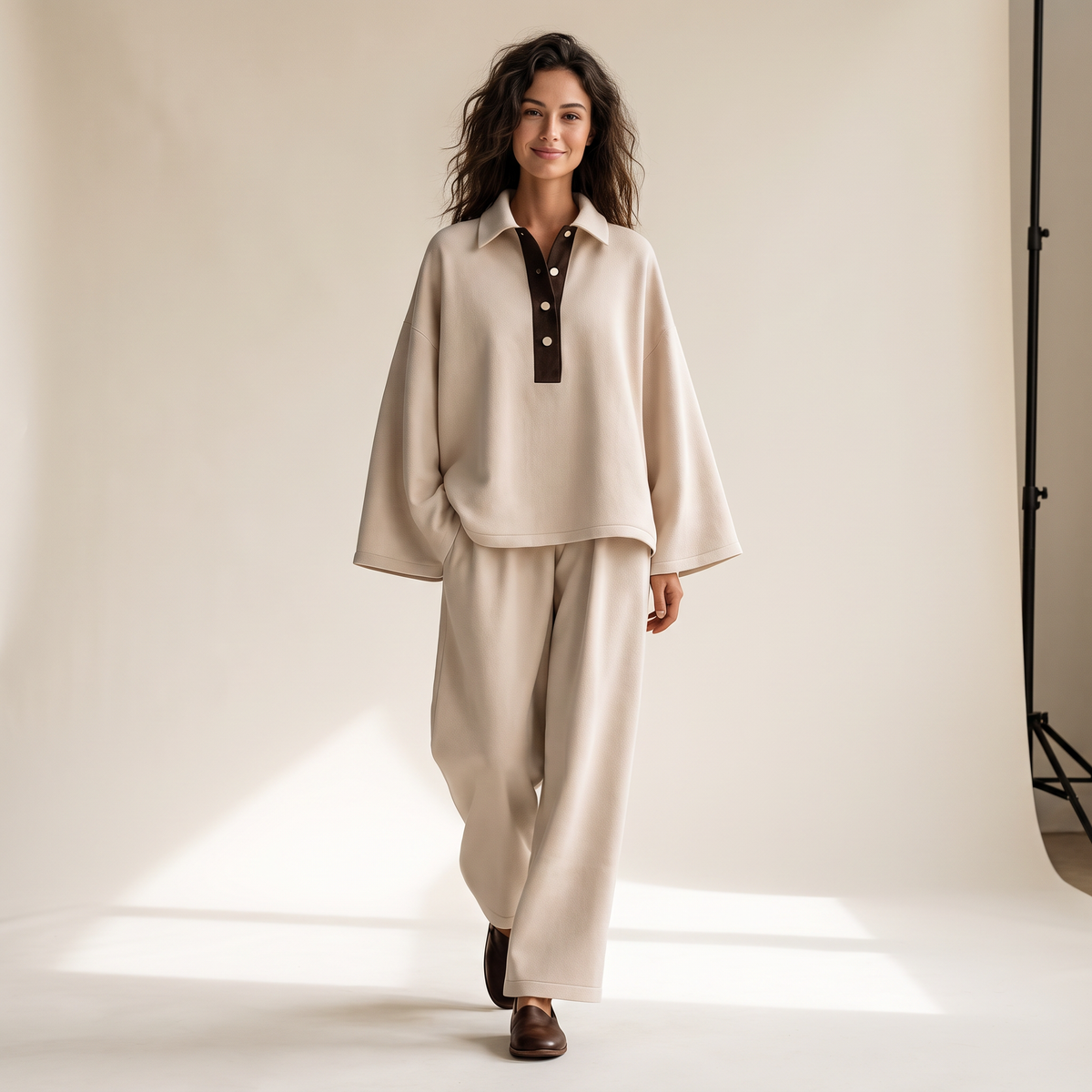 Zerina set met polotop en broek met wijde pijpen