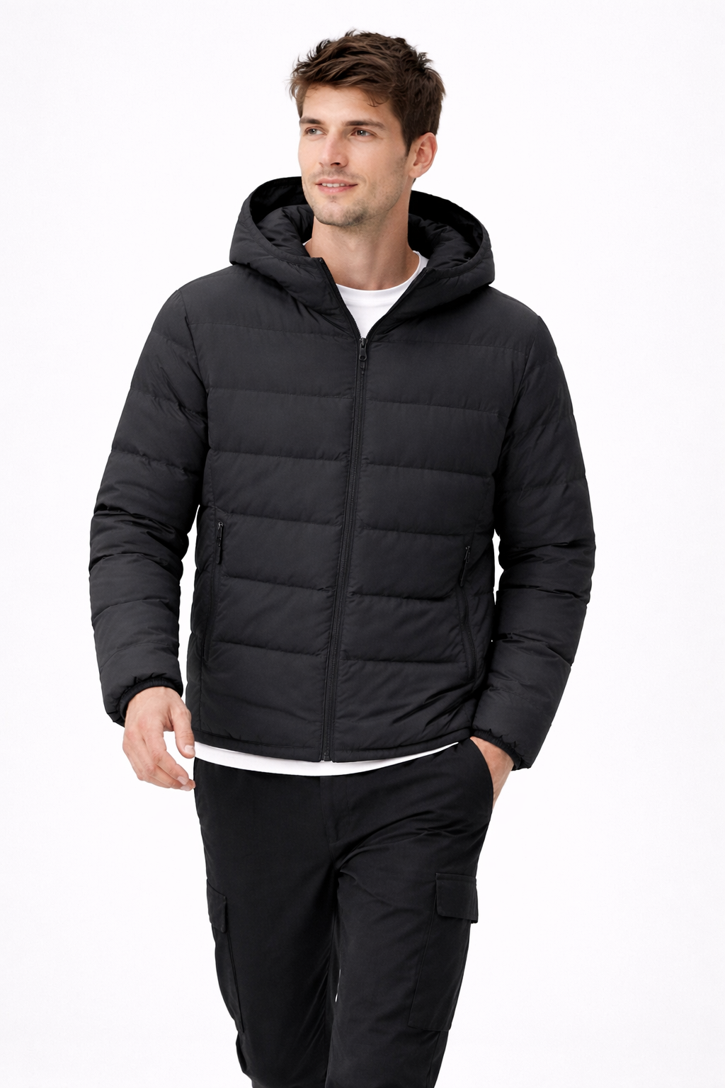 Chaqueta puffer capucha