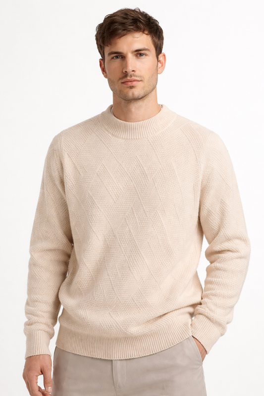 Men’s Diamond Knit Crew Neck Shirt