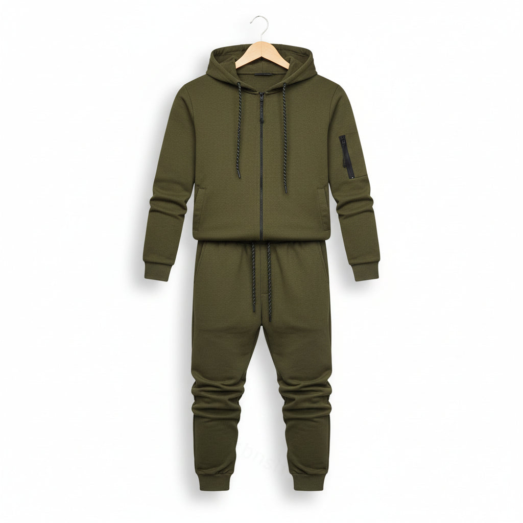 Structured Zip Hoodie Set