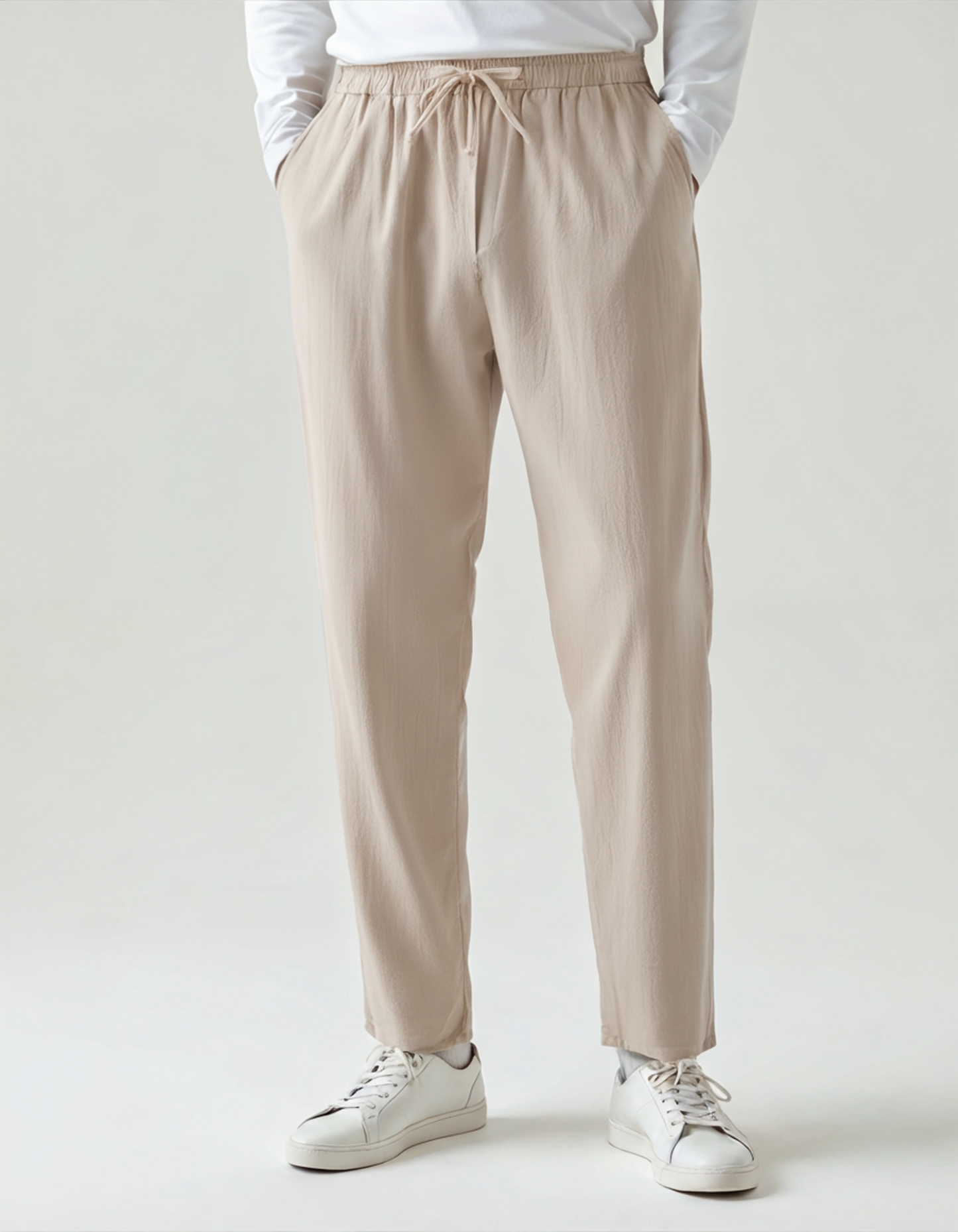 Men’s Relaxed Fit Pants With Elastic Waist Drawstring