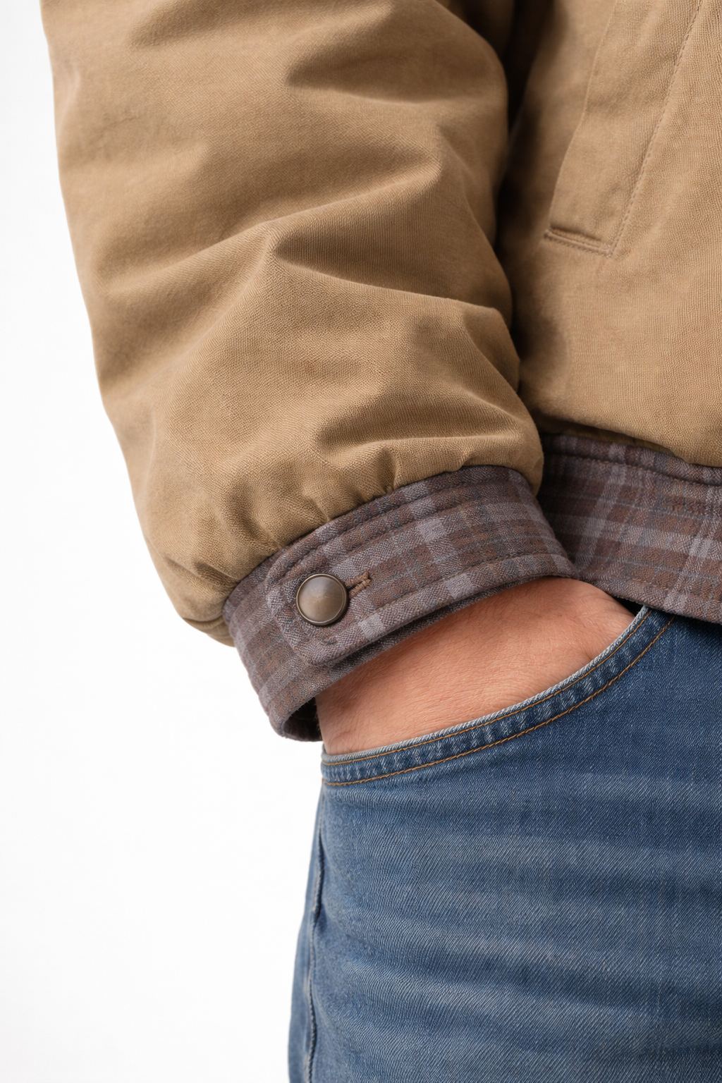 Tan Reversible Utility Jacket