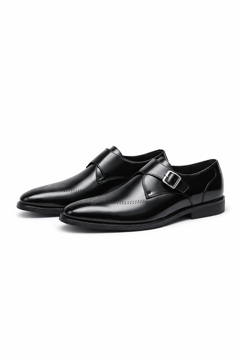 Monk Strap Perforated Dress Shoes