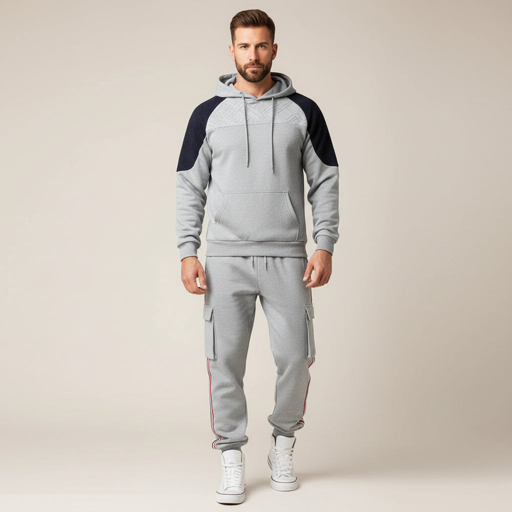 Panel Cargo Hoodie Set