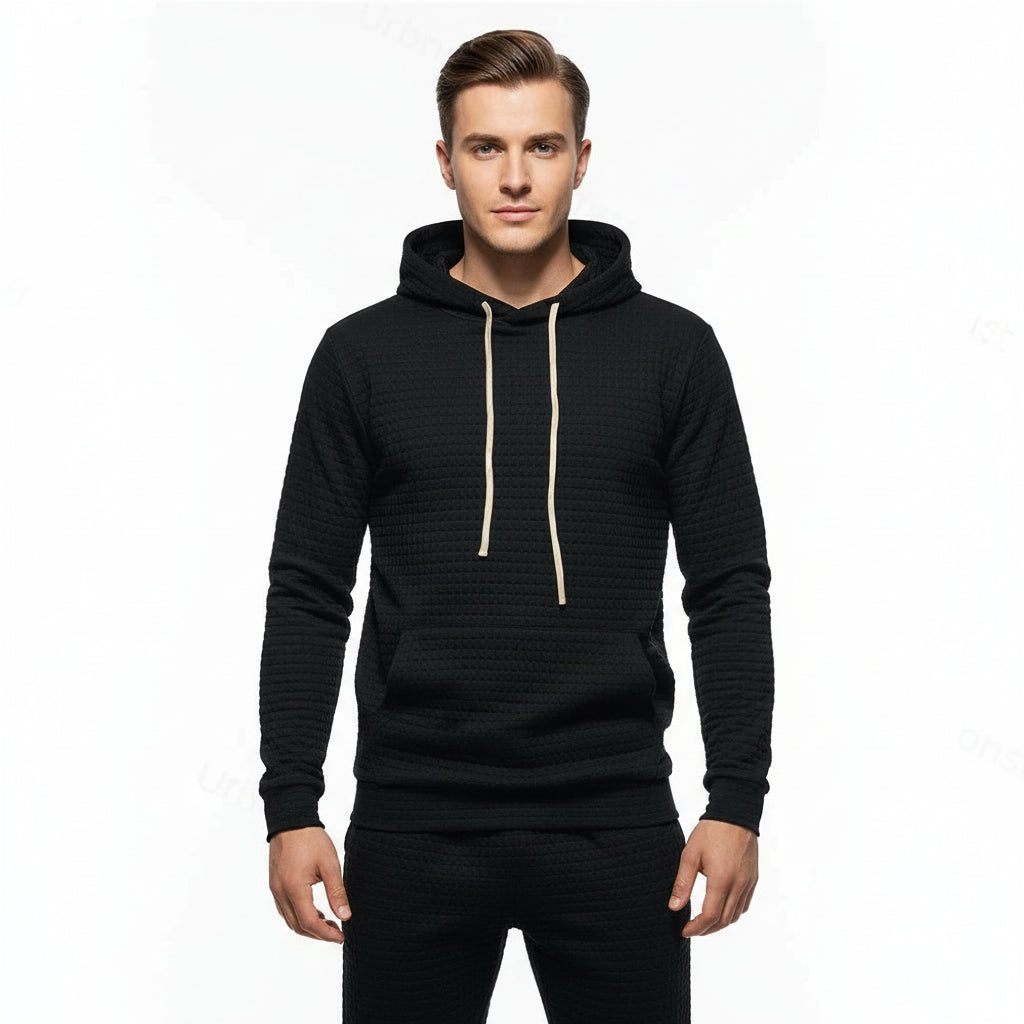 Quilted Knit Hoodie Set