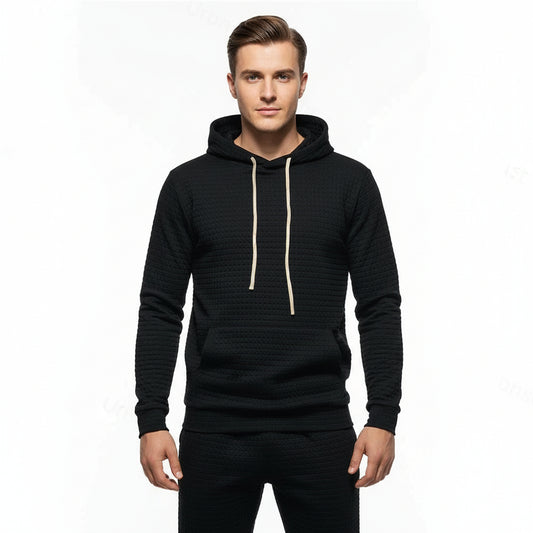 Quilted Knit Hoodie Set